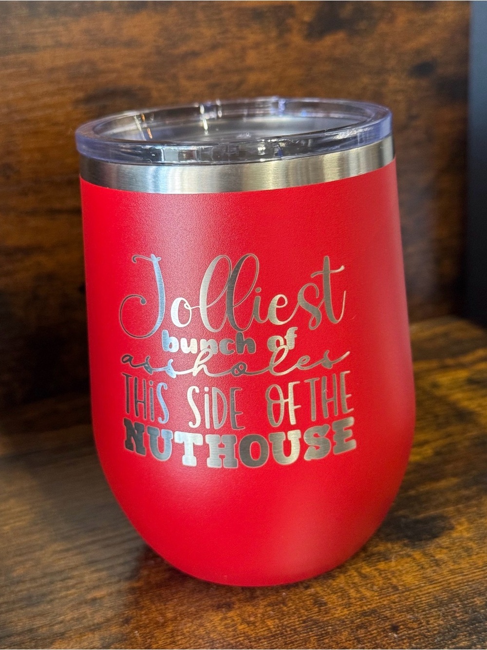 Red Insulated Wine Tumbler - Jolliest Design